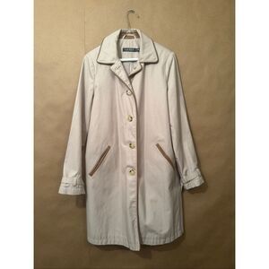 Lauren Ralph Lauren Faux Leather Trim Trench Coat *note
